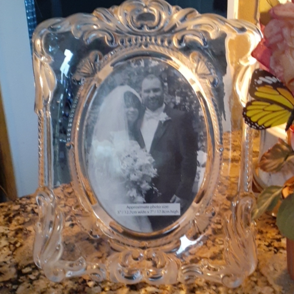 Glass ornate frame